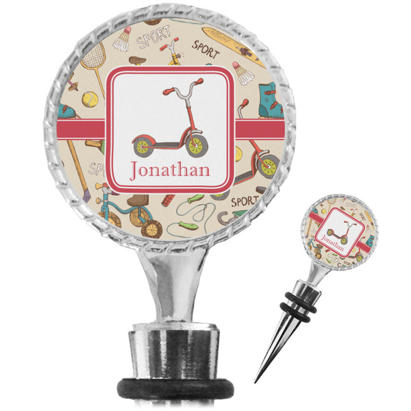 Custom Vintage Sports Wine Bottle Stopper (Personalized)