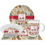 Vintage Sports Dinner Set - Single 4 Pc Setting w/ Name or Text