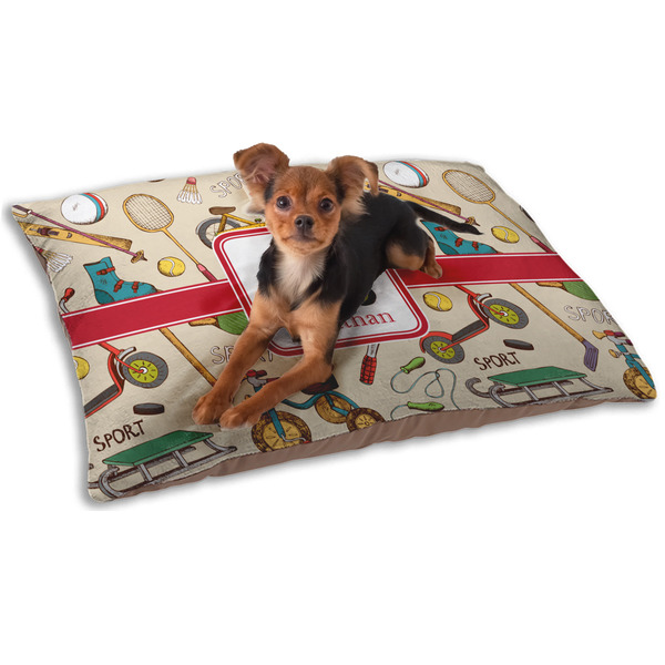 Custom Vintage Sports Dog Bed - Small w/ Name or Text