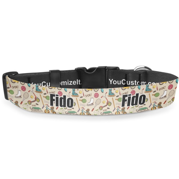 Custom Vintage Sports Deluxe Dog Collar - Small (8.5" to 12.5") (Personalized)