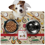 Vintage Sports Dog Food Mat - Medium w/ Name or Text