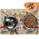 Vintage Sports Dog Food Mat - Small w/ Name or Text
