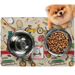 Vintage Sports Dog Food Mat - Small w/ Name or Text