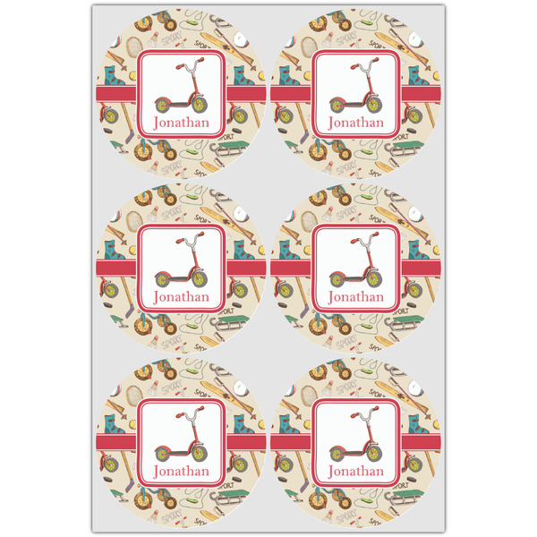 Vintage Sports Drink Topper - Large - Set of 6