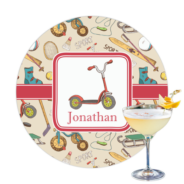 Custom Vintage Sports Printed Drink Topper (Personalized)