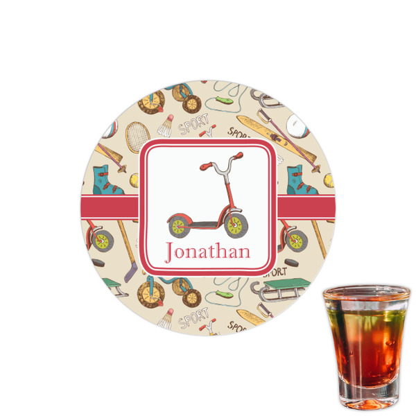 Custom Vintage Sports Printed Drink Topper - 1.5" (Personalized)