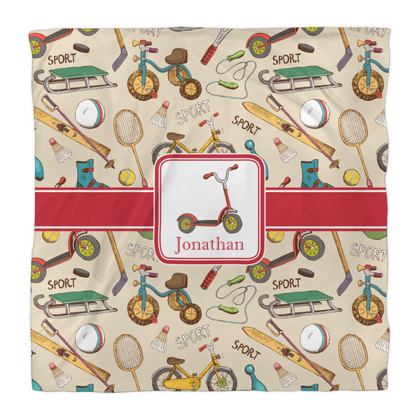 Vintage Sports Duvet Cover - Queen - Front