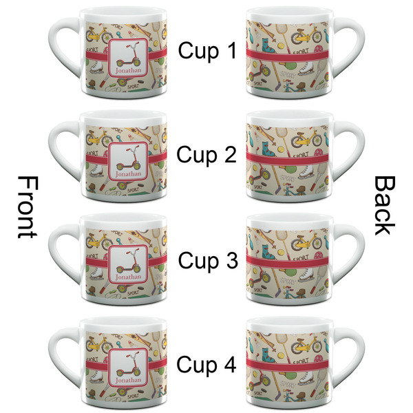 Vintage Sports Espresso Cup - 6oz (Double Shot Set of 4) APPROVAL