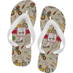 Vintage Sports Flip Flops - Small (Personalized)