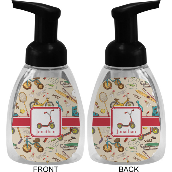 Vintage Sports Foam Soap Bottle (Front & Back)