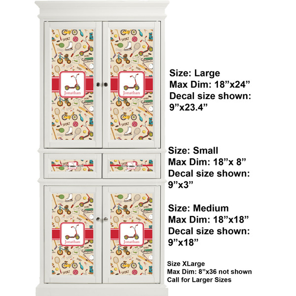 Vintage Sports Full Cabinet (Show Sizes)