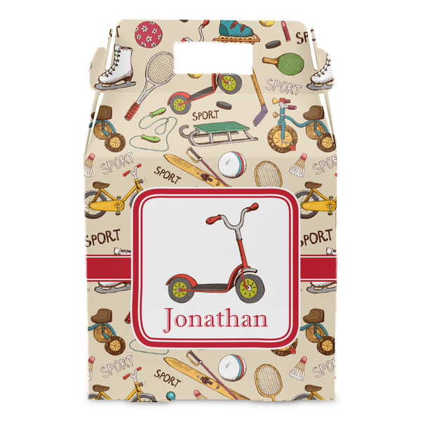 Vintage Sports Gable Favor Box - Front