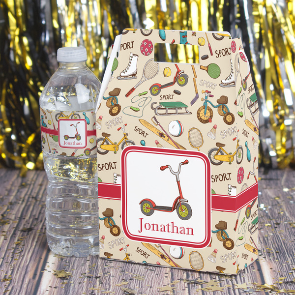 Vintage Sports Gable Favor Box - In Context