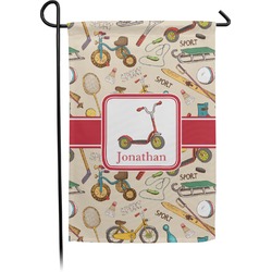 Vintage Sports Small Garden Flag - Double Sided w/ Name or Text