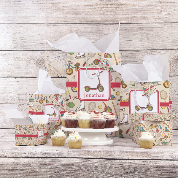 Vintage Sports Gift Bags - In Context