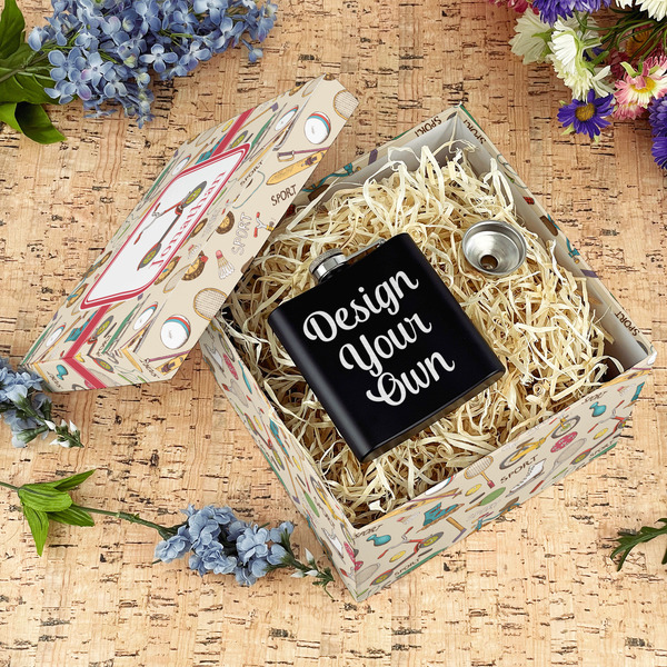 Vintage Sports Gift Boxes with Lid - Canvas Wrapped - Large - In Context