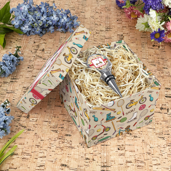 Vintage Sports Gift Boxes with Lid - Canvas Wrapped - Medium - In Context