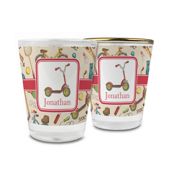 Custom Vintage Sports Glass Shot Glass - 1.5 oz (Personalized)