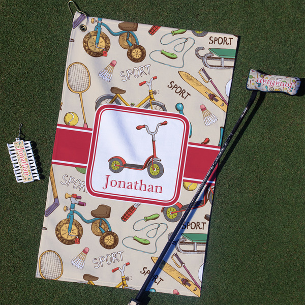 Custom Vintage Sports Golf Towel Gift Set (Personalized)