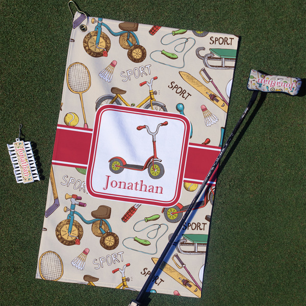 Custom Vintage Sports Golf Towel Gift Set (Personalized)