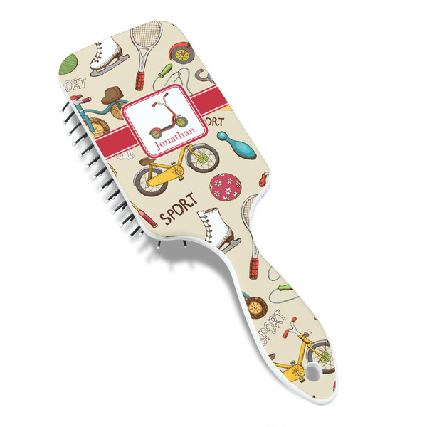 Vintage Sports Hair Brush - Angle View