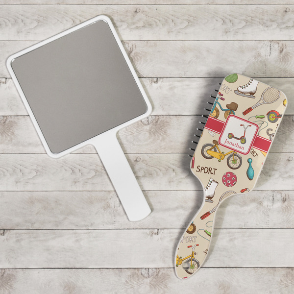 Vintage Sports Hair Brush - In Context