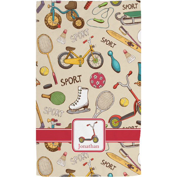 Vintage Sports Hand Towel (Personalized) Full