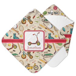 Vintage Sports Hooded Baby Towel (Personalized)