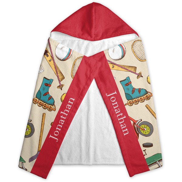 Vintage Sports Hooded Towel - Folded