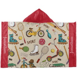 Vintage Sports Kids Hooded Towel (Personalized)