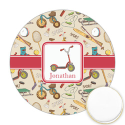 Vintage Sports Printed Cookie Topper - Round (Personalized)
