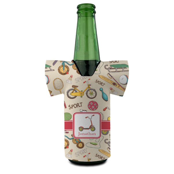 Vintage Sports Jersey Bottle Cooler - Set of 4 - FRONT (on bottle)