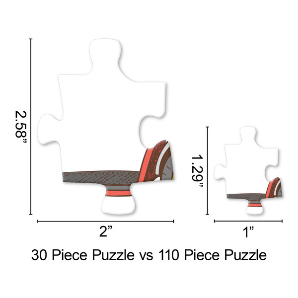 Vintage Sports Jigsaw Puzzle - Piece Comparison