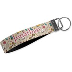 Vintage Sports Webbing Keychain Fob - Small (Personalized)