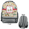 Vintage Sports Large Backpack - Gray - Front & Back View