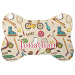Vintage Sports Bone Shaped Dog Food Mat (Personalized)