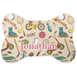 Vintage Sports Bone Shaped Dog Food Mat (Personalized)
