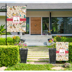 Vintage Sports Large Garden Flag - Double Sided (Personalized)