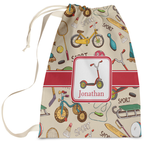 Custom Vintage Sports Laundry Bag - Large (Personalized)