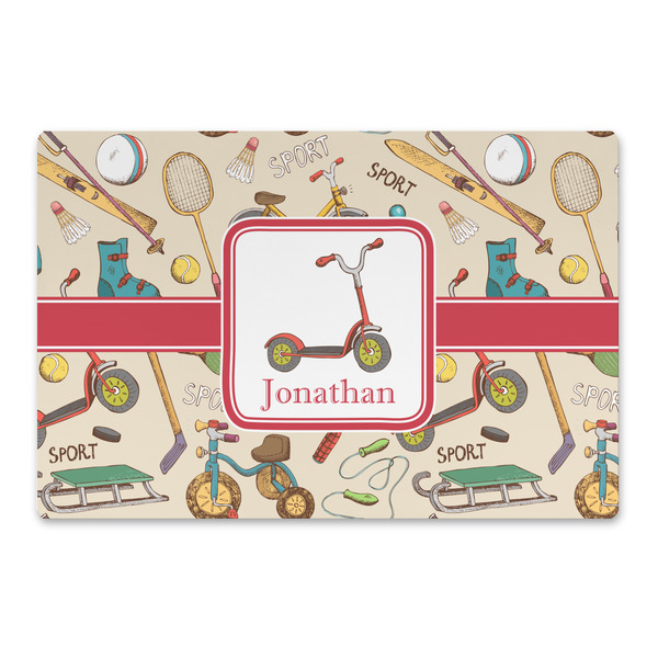 Custom Vintage Sports Large Rectangle Car Magnet (Personalized)