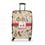 Vintage Sports Suitcase - 28" Large - Checked w/ Name or Text