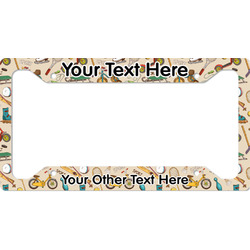 Vintage Sports License Plate Frame - Style A (Personalized)