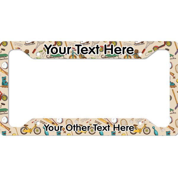 Custom Vintage Sports License Plate Frame - Style A (Personalized)