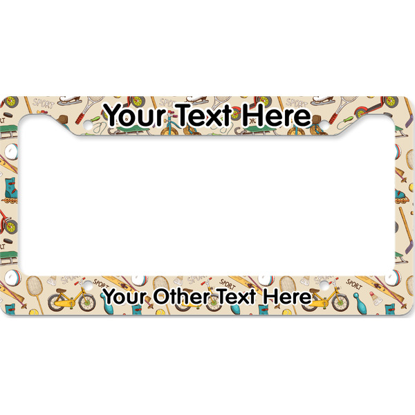 Custom Vintage Sports License Plate Frame - Style B (Personalized)
