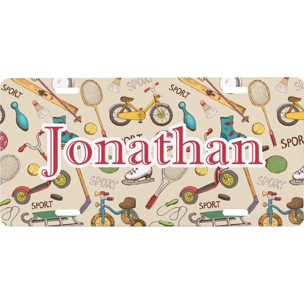 Custom Vintage Sports Front License Plate (Personalized)