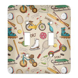 Vintage Sports Light Switch Cover (2 Toggle Plate)