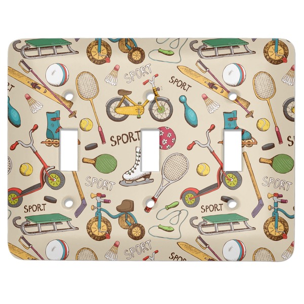 Custom Vintage Sports Light Switch Cover (3 Toggle Plate)