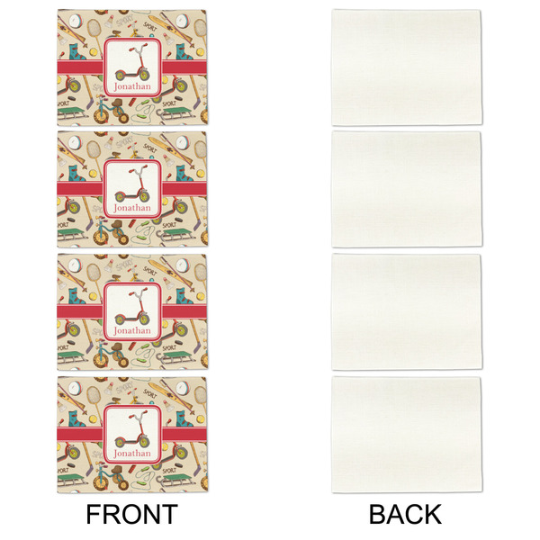 Vintage Sports Linen Placemat - APPROVAL Set of 4 (single sided)