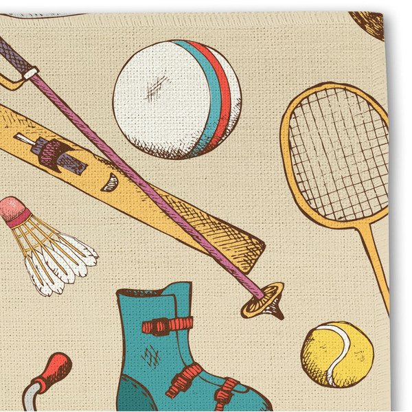 Vintage Sports Linen Placemat - DETAIL