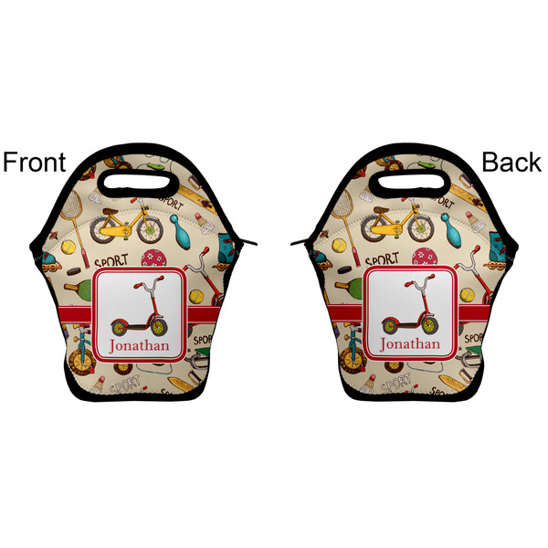 Vintage Sports Lunch Bag - Front and Back